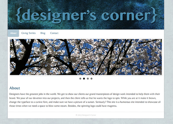 Designer's Corner Website